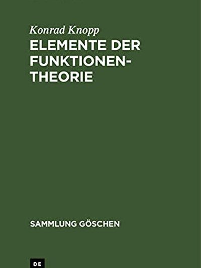 Elemente der Funktionentheorie
